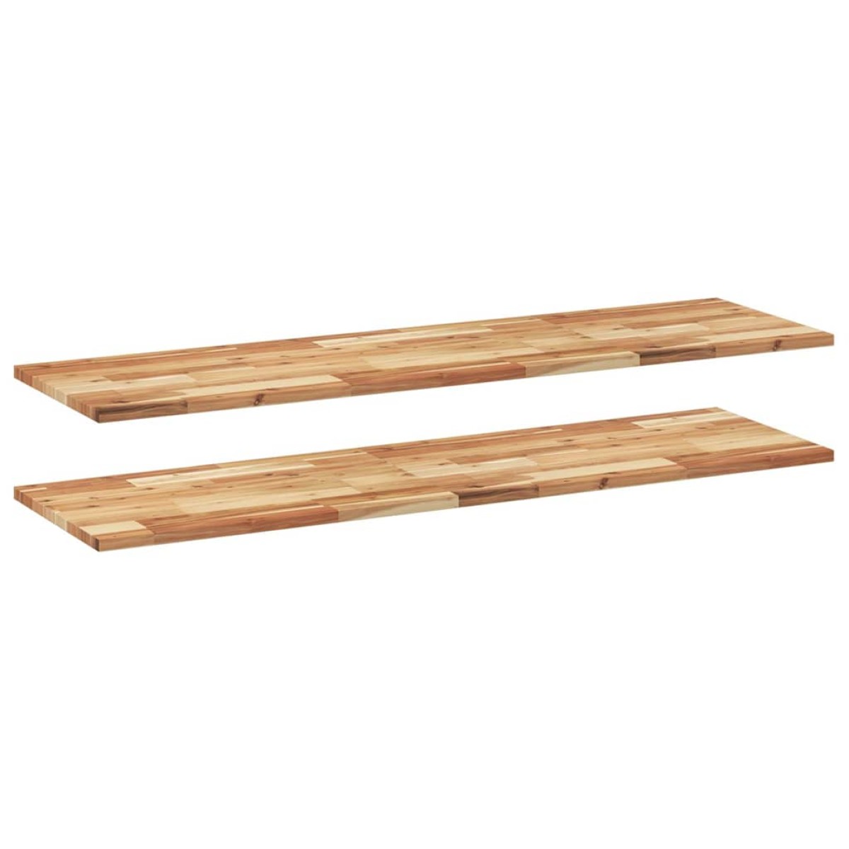 vidaXL Ράφια Κρεμαστά 2 Τεμ. 160x40x2εκ. Φινίρισμα Λαδιού Μασίφ Ακακία