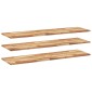 vidaXL Ράφια Κρεμαστά 3 Τεμ. 160x40x2εκ. Φινίρισμα Λαδιού Μασίφ Ακακία