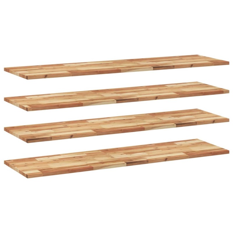 vidaXL Ράφια Πλωτά 4 τεμ. 160x40x2 εκ. από Μασίφ Ξύλο Ακακίας με Φινίρισμα Λαδιού