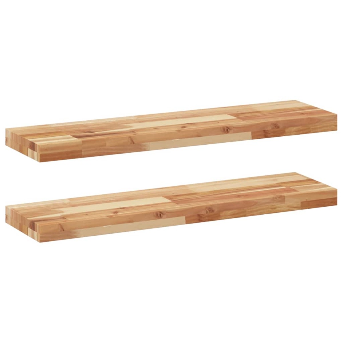 vidaXL Ράφια Πλωτά 2 τεμ. 100x20x4 εκ. από Μασίφ Ξύλο Ακακίας με Φινίρισμα Λαδιού