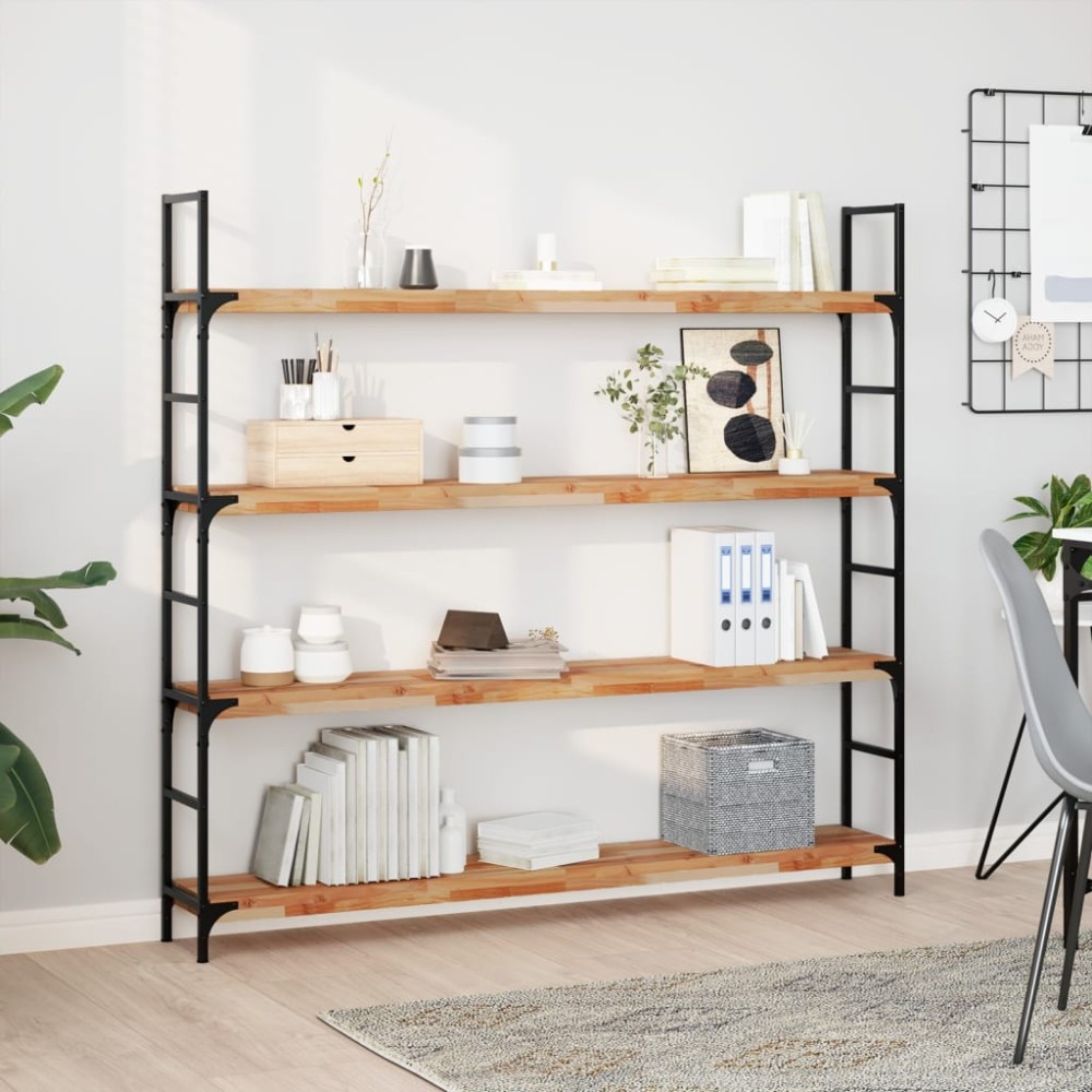 vidaXL Ράφια Πλωτά 2 τεμ. 120x20x4 εκ. από Μασίφ Ξύλο Ακακίας με Φινίρισμα Λαδιού