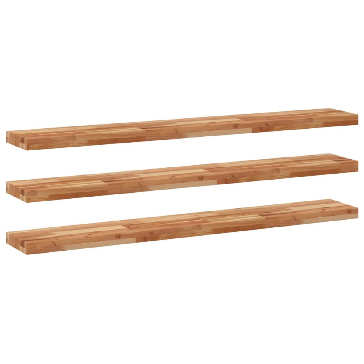 vidaXL Ράφια Πλωτά 3 τεμ. 120x20x4 εκ. από Μασίφ Ξύλο Ακακίας με Φινίρισμα Λαδιού