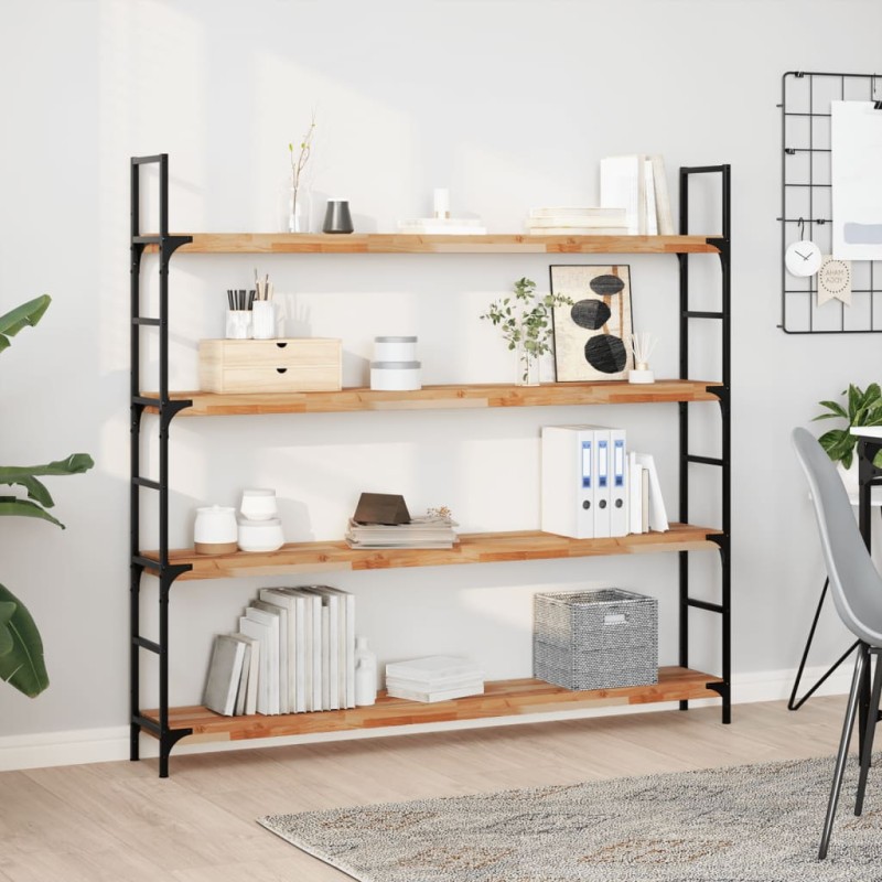 vidaXL Ράφια Πλωτά 2 τεμ. 140x20x4 εκ. από Μασίφ Ξύλο Ακακίας με Φινίρισμα Λαδιού