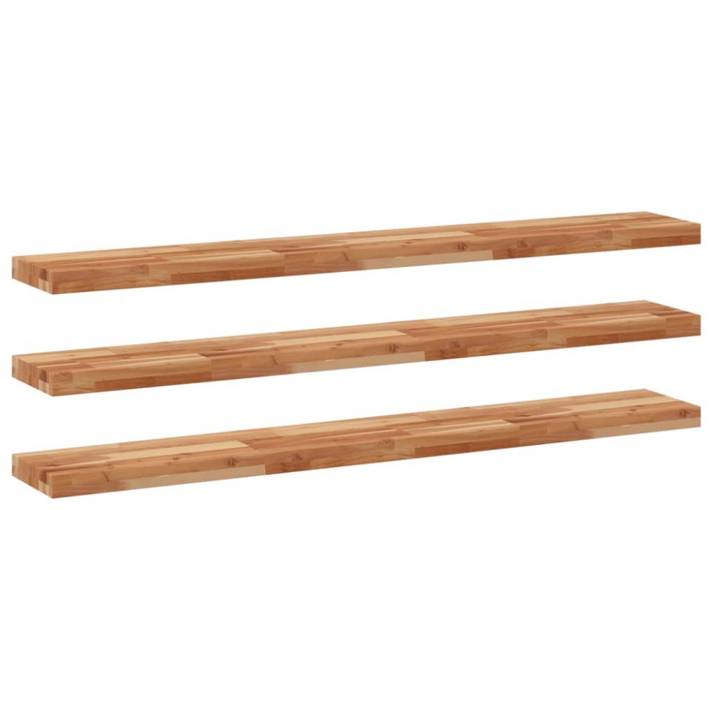 vidaXL Ράφια Κρεμαστά 3 Τεμ. 160x20x4εκ. Φινίρισμα Λαδιού Μασίφ Ακακία
