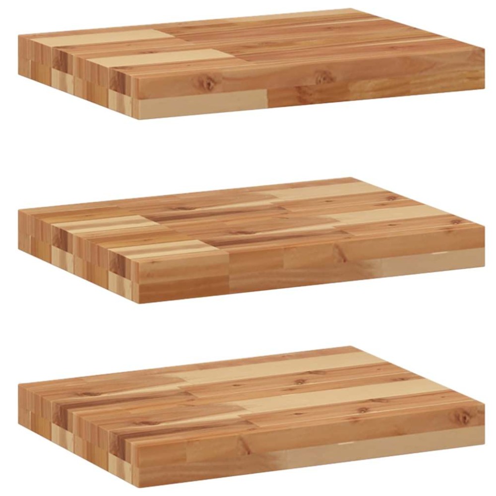 vidaXL Ράφια Πλωτά 3 τεμ. 40x30x4 εκ. από Μασίφ Ξύλο Ακακίας με Φινίρισμα Λαδιού