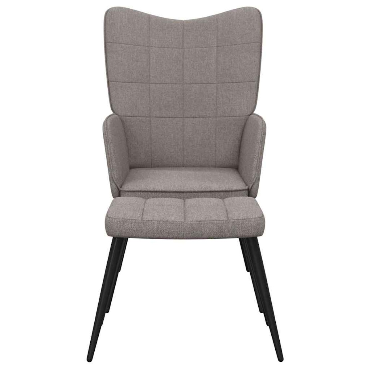 vidaXL Πολυθρόνα Relax Χρώμα Taupe Υφασμάτινη με Σκαμπό