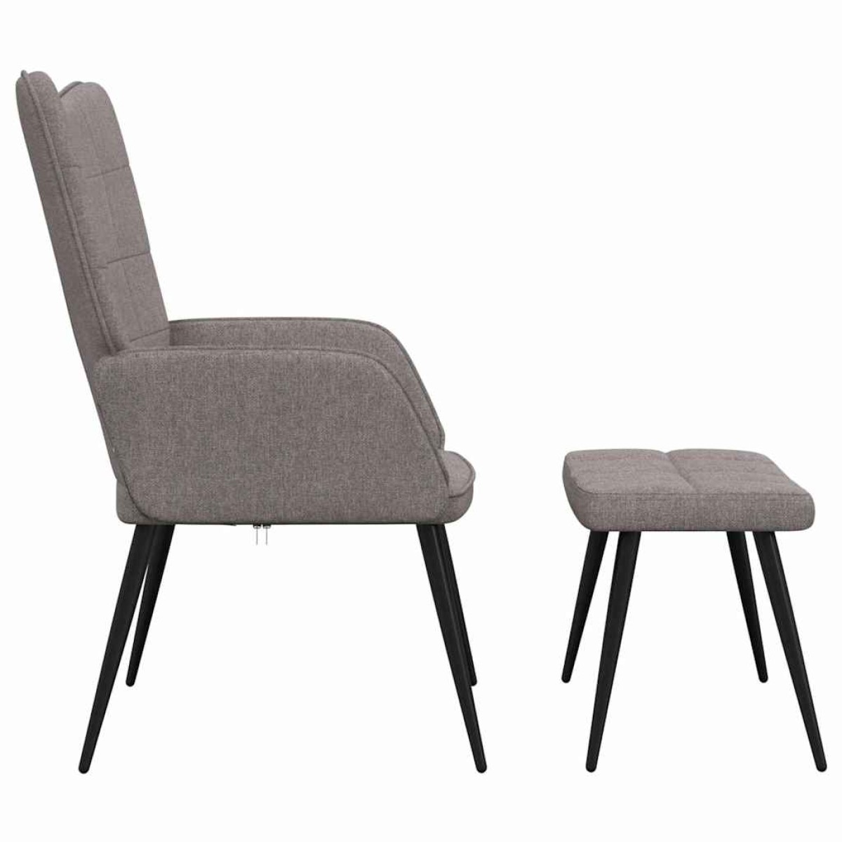 vidaXL Πολυθρόνα Relax Χρώμα Taupe Υφασμάτινη με Σκαμπό