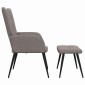 vidaXL Πολυθρόνα Relax Χρώμα Taupe Υφασμάτινη με Σκαμπό
