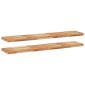 vidaXL Ράφια Κρεμαστά 2 Τεμ. 120x30x4εκ. Φινίρισμα Λαδιού Μασίφ Ακακία