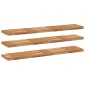 vidaXL Ράφια Κρεμαστά 3 Τεμ. 120x30x4εκ. Φινίρισμα Λαδιού Μασίφ Ακακία