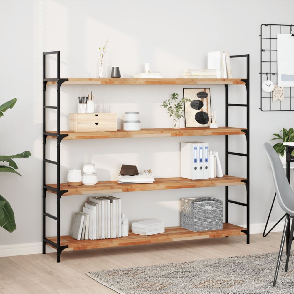 vidaXL Ράφια Κρεμαστά 3 Τεμ. 120x30x4εκ. Φινίρισμα Λαδιού Μασίφ Ακακία