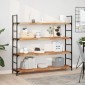 vidaXL Ράφια Κρεμαστά 3 Τεμ. 120x30x4εκ. Φινίρισμα Λαδιού Μασίφ Ακακία