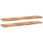 vidaXL Ράφια Κρεμαστά 2 Τεμ. 140x30x4εκ. Φινίρισμα Λαδιού Μασίφ Ακακία