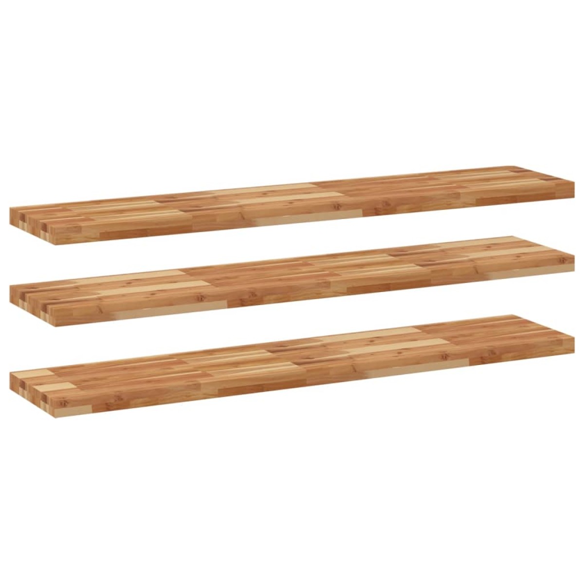 vidaXL Ράφια Κρεμαστά 3 Τεμ. 140x30x4εκ. Φινίρισμα Λαδιού Μασίφ Ακακία