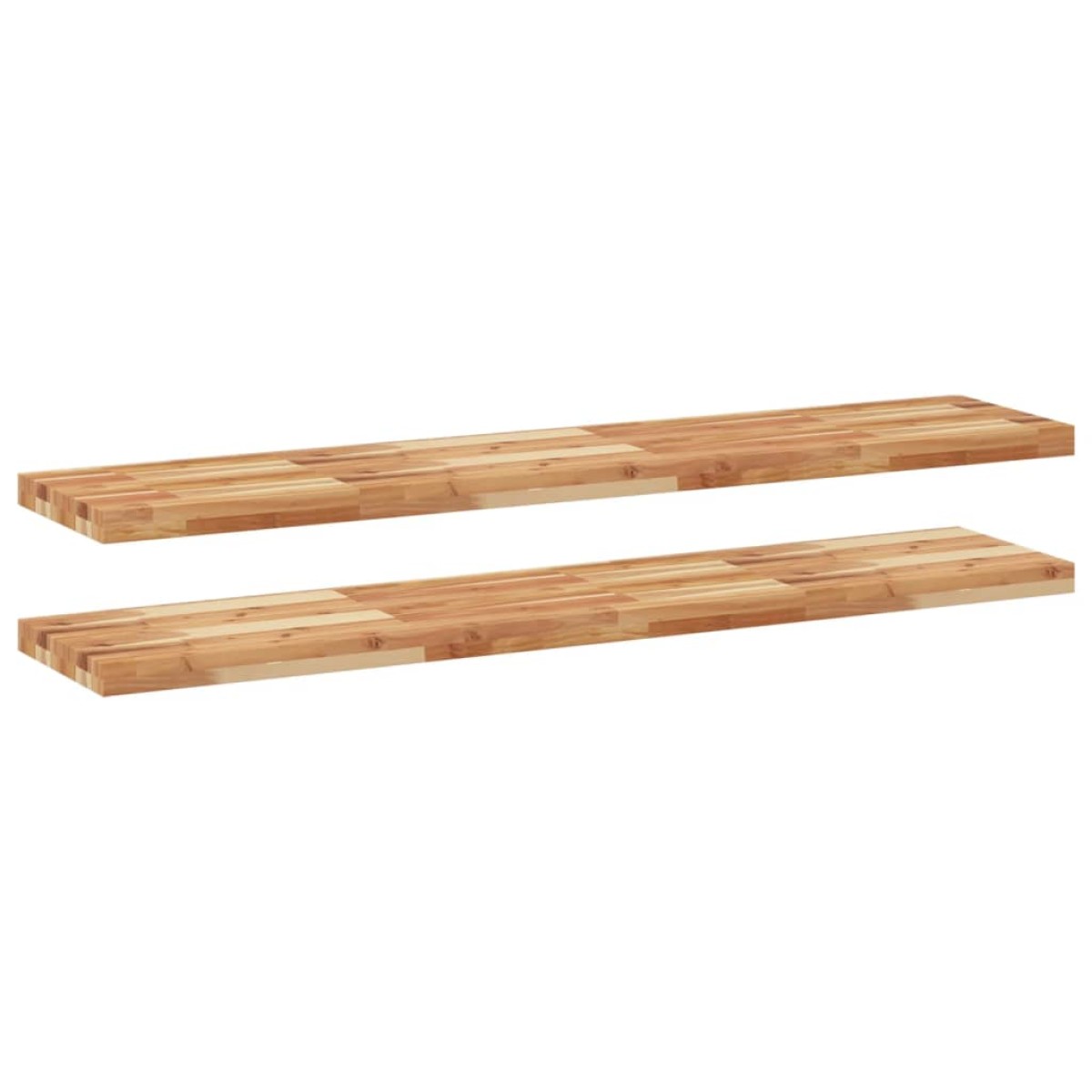 vidaXL Ράφια Κρεμαστά 2 Τεμ. 160x30x4εκ. Φινίρισμα Λαδιού Μασίφ Ακακία