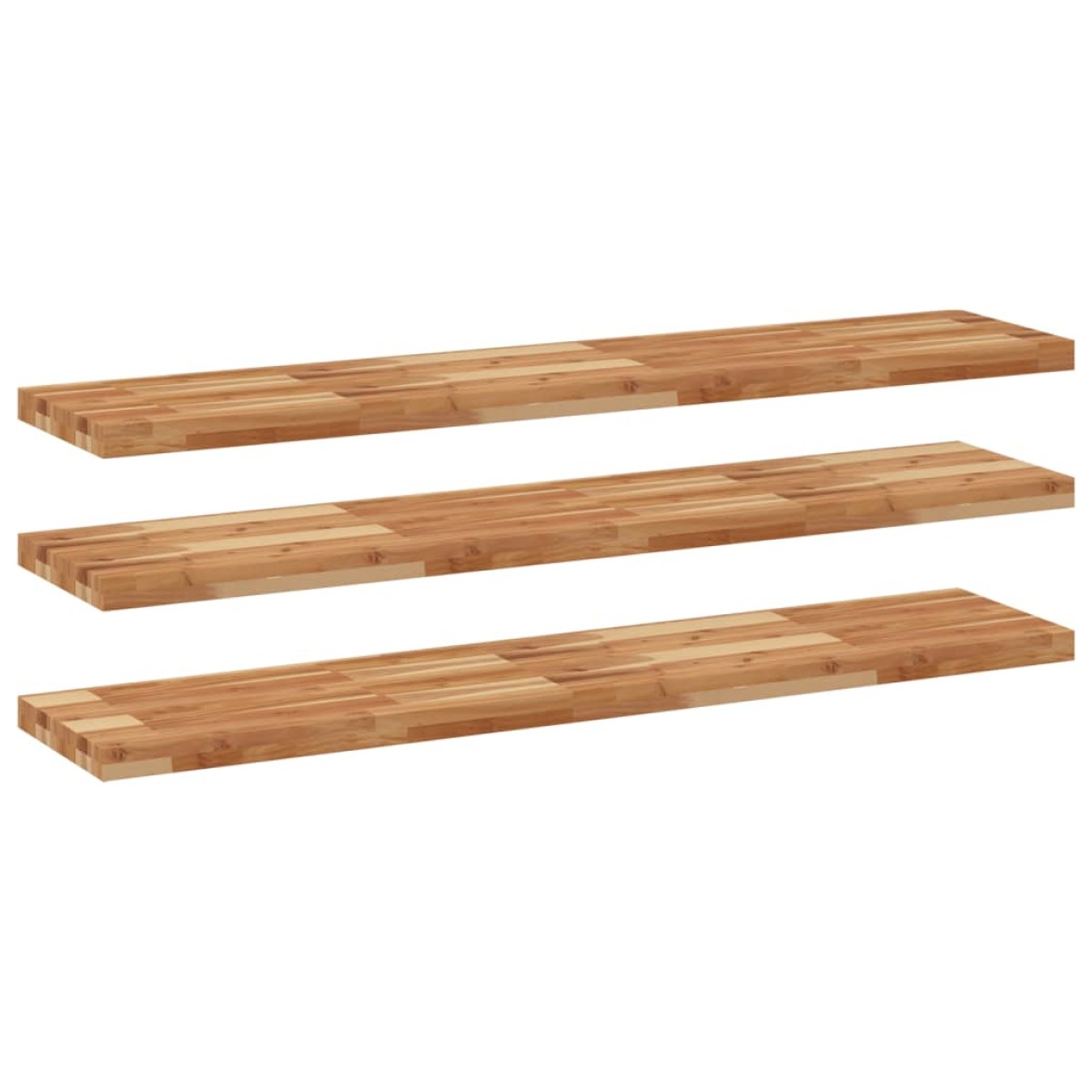 vidaXL Ράφια Κρεμαστά 3 Τεμ. 160x30x4εκ. Φινίρισμα Λαδιού Μασίφ Ακακία