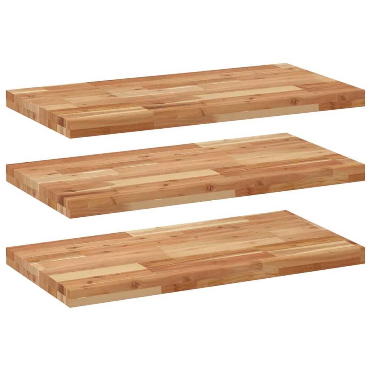 vidaXL Ράφια Κρεμαστά 3 Τεμ. 100x40x4εκ. Φινίρισμα Λαδιού Μασίφ Ακακία