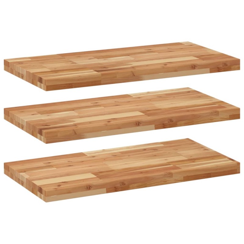 vidaXL Ράφια Κρεμαστά 3 Τεμ. 100x40x4εκ. Φινίρισμα Λαδιού Μασίφ Ακακία