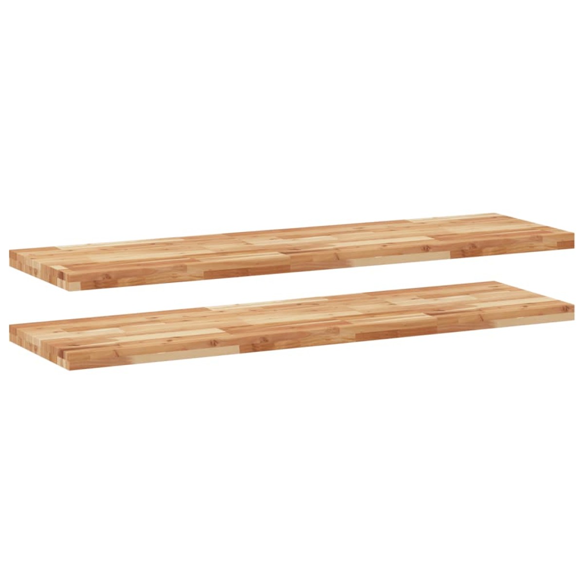 vidaXL Ράφια Κρεμαστά 2 Τεμ. 120x40x4εκ. Φινίρισμα Λαδιού Μασίφ Ακακία