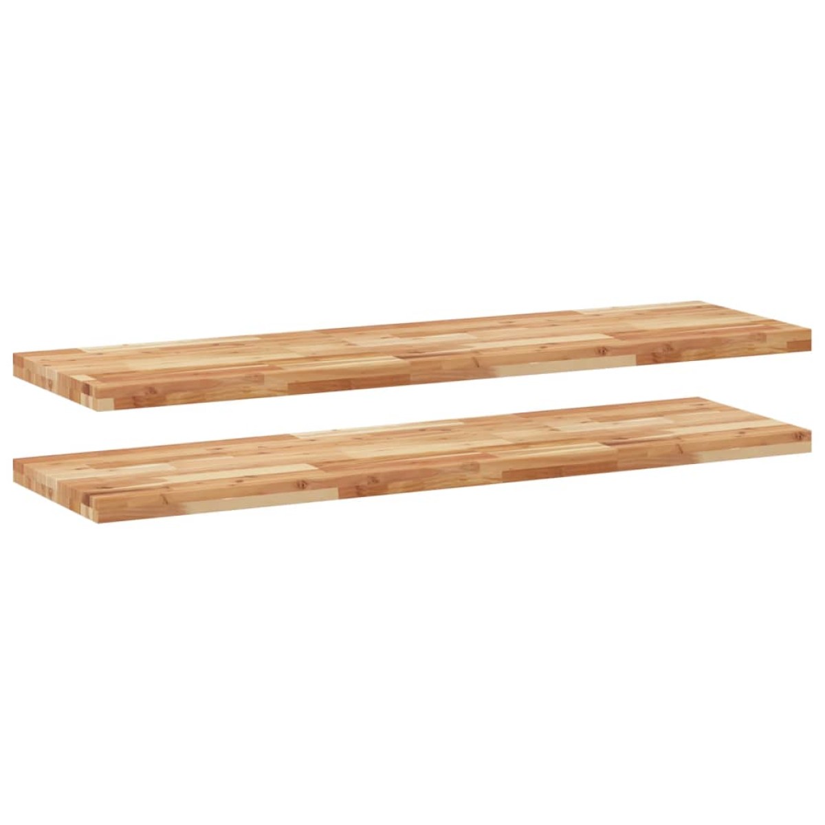 vidaXL Ράφια Κρεμαστά 2 Τεμ. 140x40x4εκ. Φινίρισμα Λαδιού Μασίφ Ακακία