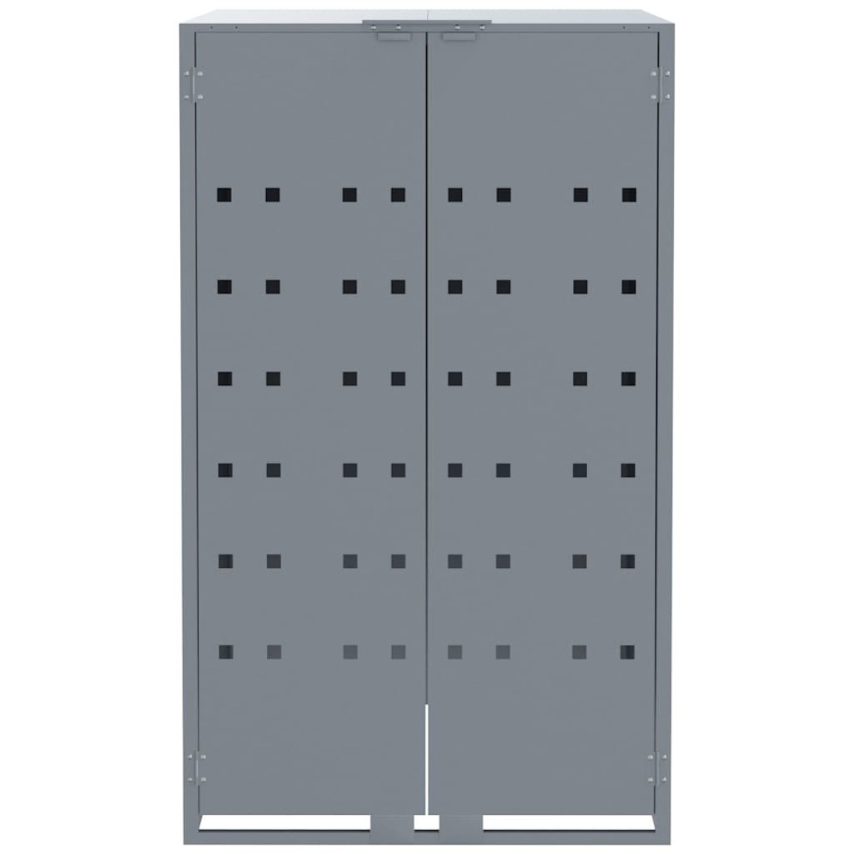 vidaXL Πλαίσιο Κάδων Απορριμμάτων 5 Κάδοι Γκρι 345x79x117 εκ. Ατσάλι