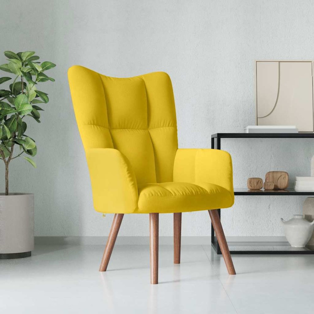 vidaXL Πολυθρόνα Relax Κίτρινο Μουσταρδί Βελούδινη