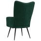 vidaXL Πολυθρόνα Relax Σκούρο Πράσινο Βελούδινη