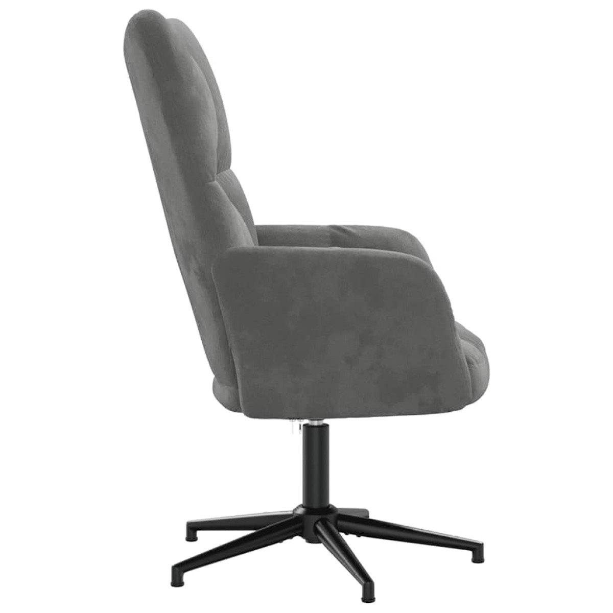 vidaXL Πολυθρόνα Relax Σκούρο Γκρι Βελούδινη