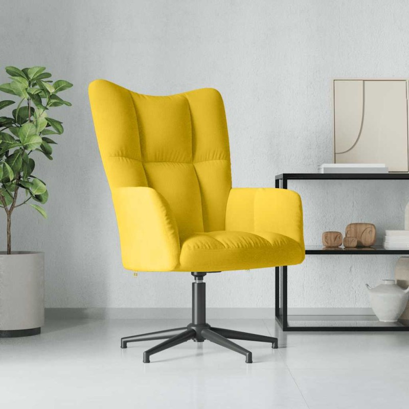 vidaXL Πολυθρόνα Relax Κίτρινο Μουσταρδί Βελούδινη
