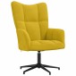 vidaXL Πολυθρόνα Relax Κίτρινη Μουσταρδί Βελούδινη με Σκαμπό