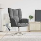 vidaXL Πολυθρόνα Relax Σκούρο Γκρι Βελούδινη