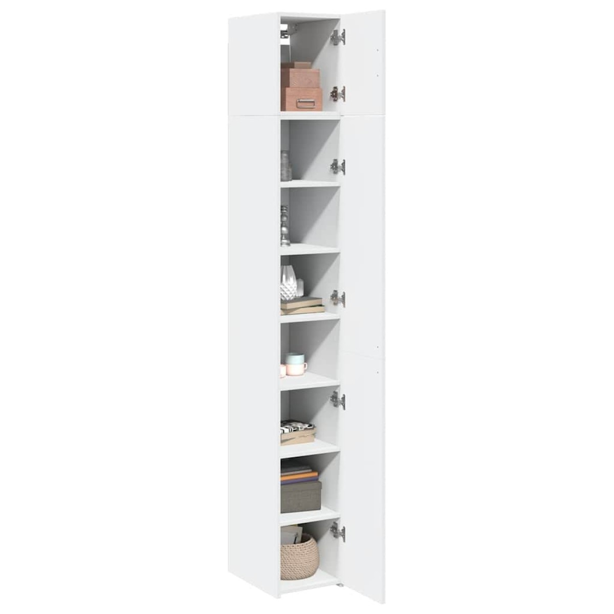 vidaXL Ντουλάπι Αποθήκευσης Στενό Λευκό 30x42,5x225 εκ. Επεξεργ. Ξύλο