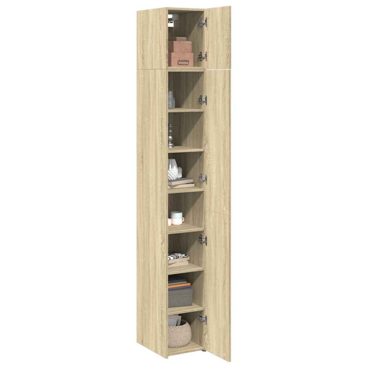 vidaXL Ντουλάπι Αποθήκευσης Στενό Δρυς 30x42,5x225 εκ. Επεξεργ. Ξύλο