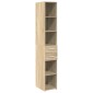 vidaXL Ντουλάπι Αποθήκευσης Στενό Δρυς 30x42,5x225 εκ. Επεξεργ. Ξύλο