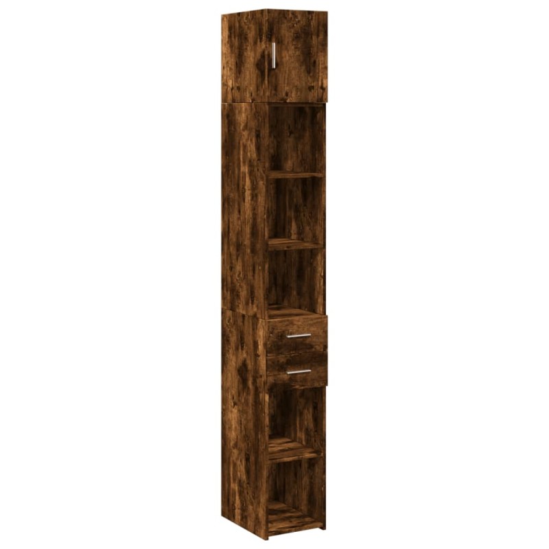 vidaXL Ντουλάπι Αποθήκευσης Στενό Δρυς 30x42,5x225 εκ. Επεξεργ. Ξύλο