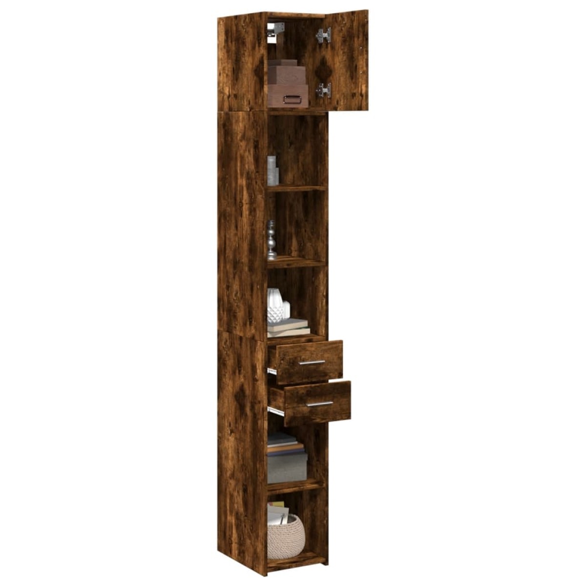 vidaXL Ντουλάπι Αποθήκευσης Στενό Δρυς 30x42,5x225 εκ. Επεξεργ. Ξύλο