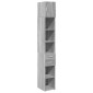 vidaXL Ντουλάπι Αποθήκευσης Στενό Γκρι 30x42,5x225 εκ. Επεξεργ. Ξύλο