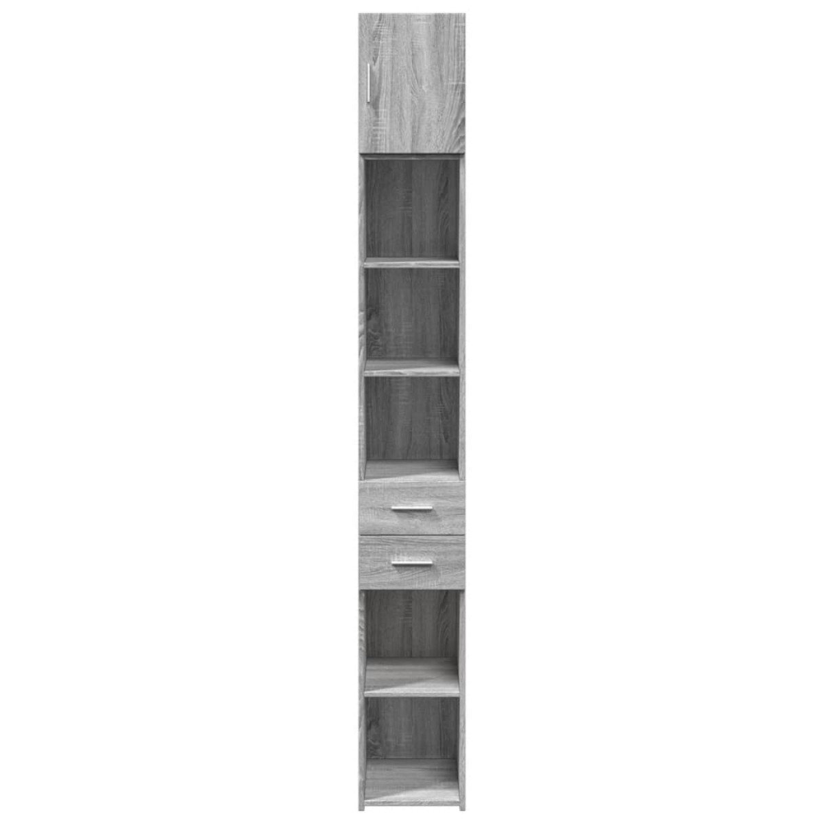 vidaXL Ντουλάπι Αποθήκευσης Στενό Γκρι 30x42,5x225 εκ. Επεξεργ. Ξύλο