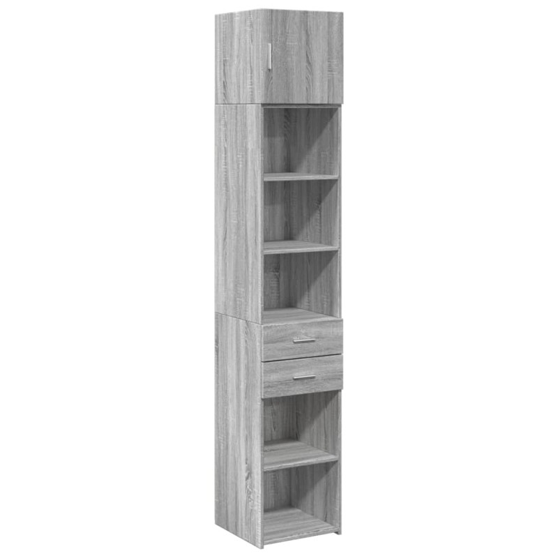 vidaXL Ντουλάπι Αποθήκευσης Στενό Δρυς 40x42,5x225 εκ. Επεξεργ. Ξύλο