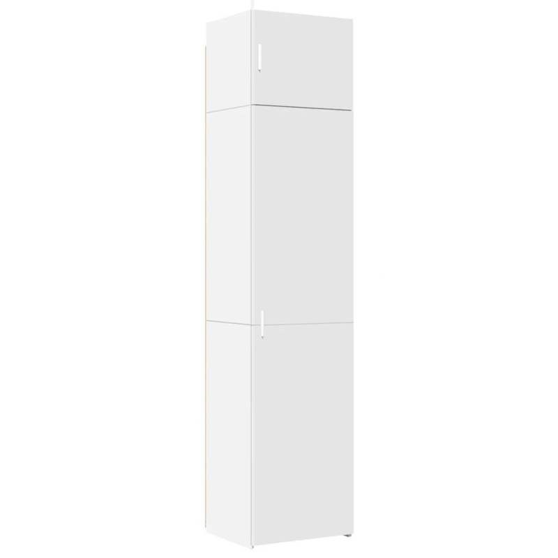 vidaXL Ντουλάπι Αποθήκευσης Στενό Λευκό 50x42,5x225 εκ. Επεξεργ. Ξύλο
