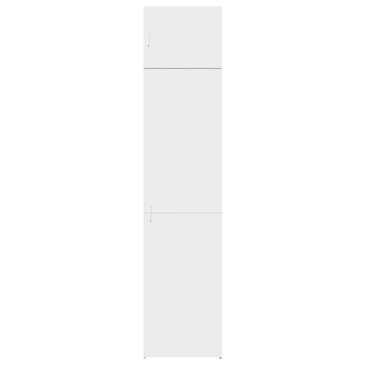 vidaXL Ντουλάπι Αποθήκευσης Στενό Λευκό 50x42,5x225 εκ. Επεξεργ. Ξύλο