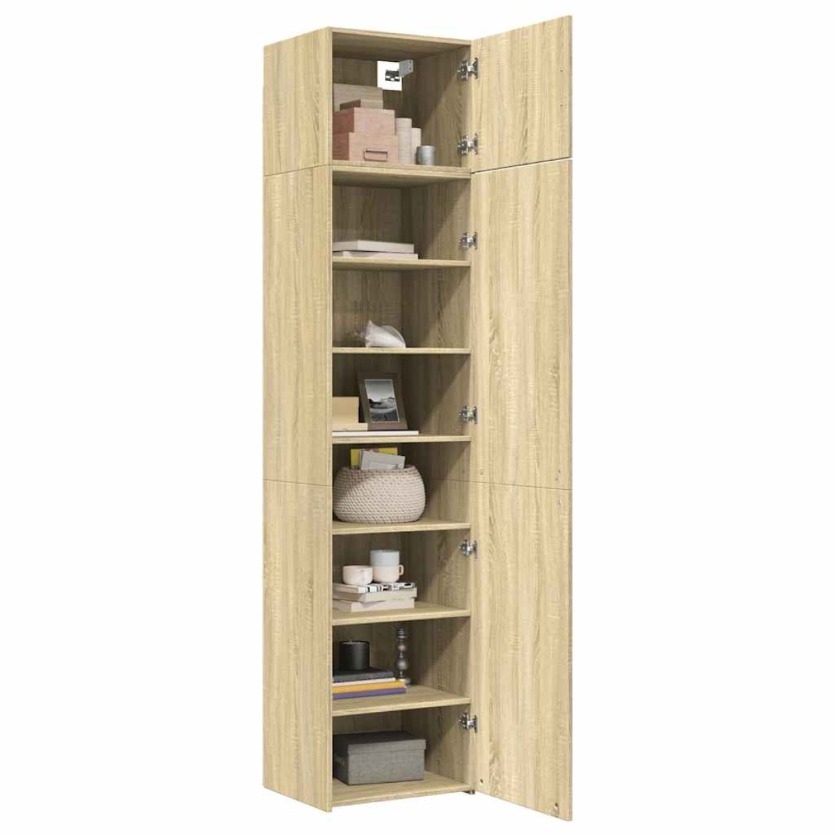 vidaXL Ντουλάπι Αποθήκευσης Στενό Δρυς 50x42,5x225 εκ. Επεξεργ. Ξύλο