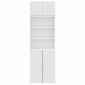 vidaXL Ραφιέρα με Ντουλάπια Λευκή 70x42,5x225 εκ. Επεξεργασμένο Ξύλο