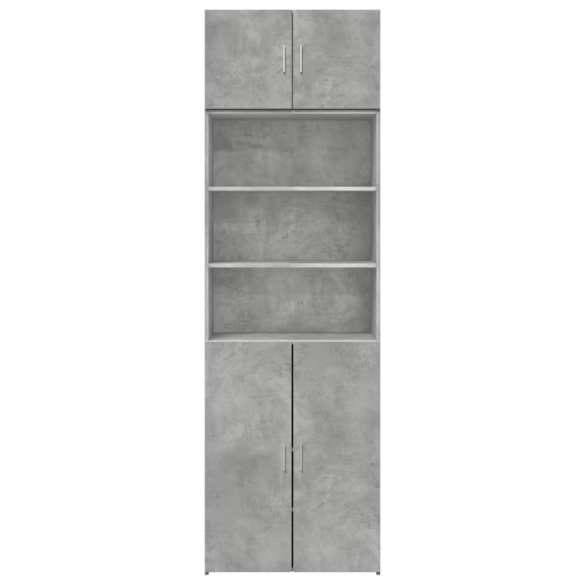 vidaXL Ραφιέρα με Ντουλάπια Γκρι Σκυροδέμ. 70x42,5x225 εκ. Επεξ. Ξύλο