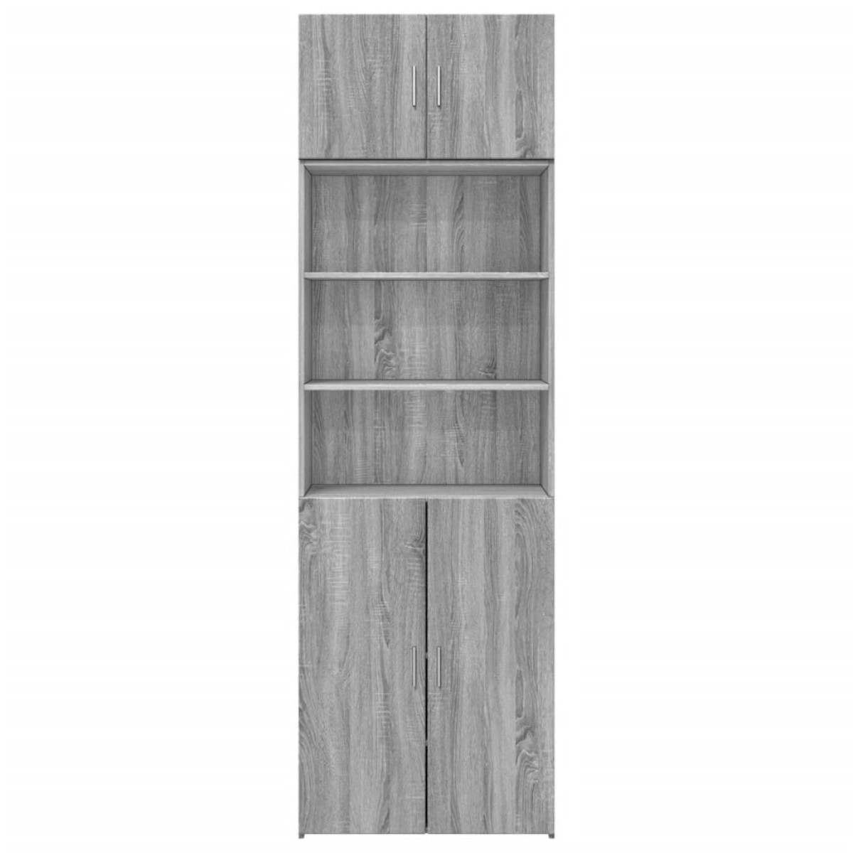 vidaXL Ραφιέρα με Ντουλάπια Γκρι Sonoma 70x42,5x225 εκ. Επεξ. Ξύλο