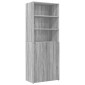 vidaXL Ραφιέρα με Ντουλάπια Γκρι Sonoma 70x42,5x225 εκ. Επεξ. Ξύλο