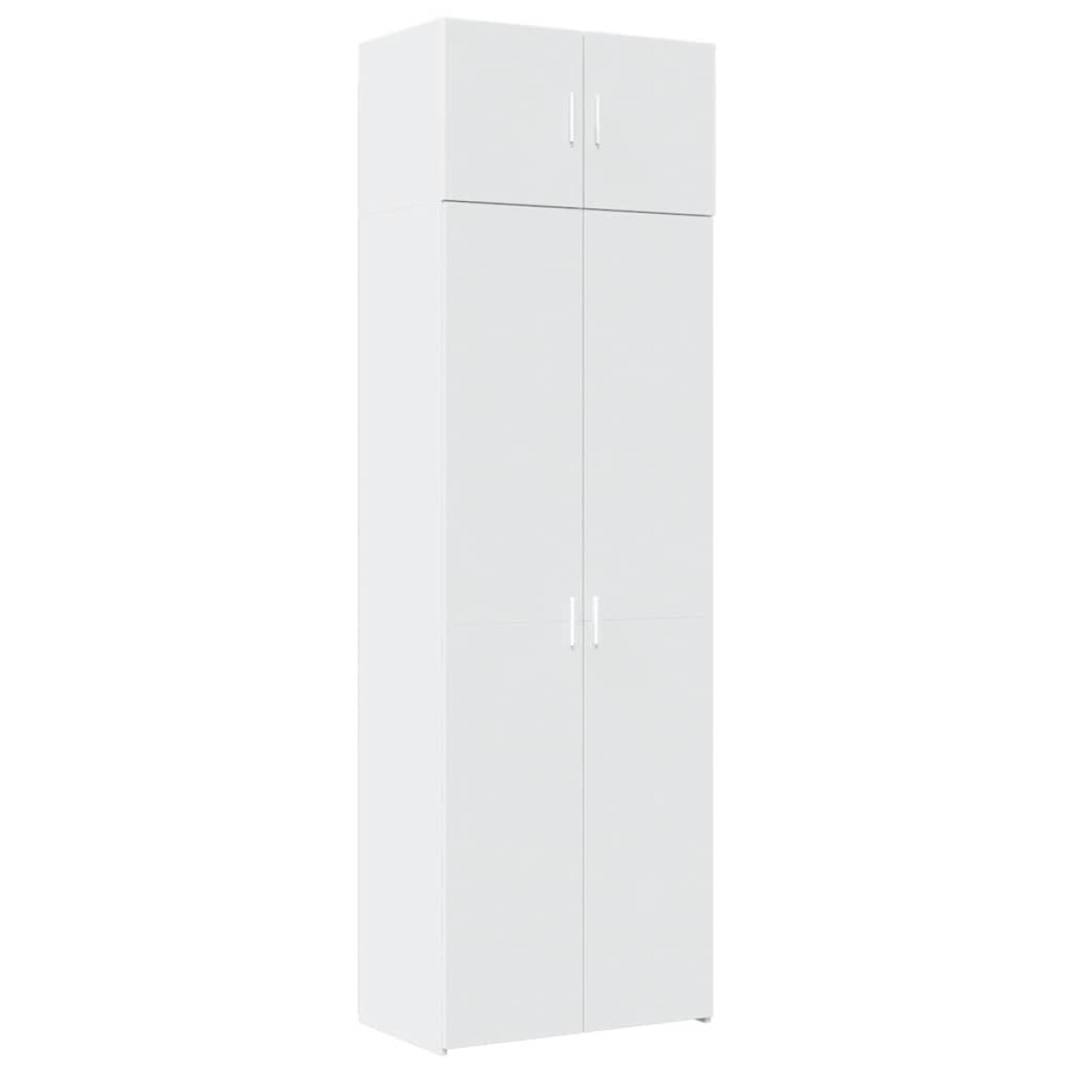 vidaXL Ραφιέρα με Ντουλάπια Λευκή 70x42,5x225 εκ. Επεξεργασμένο Ξύλο
