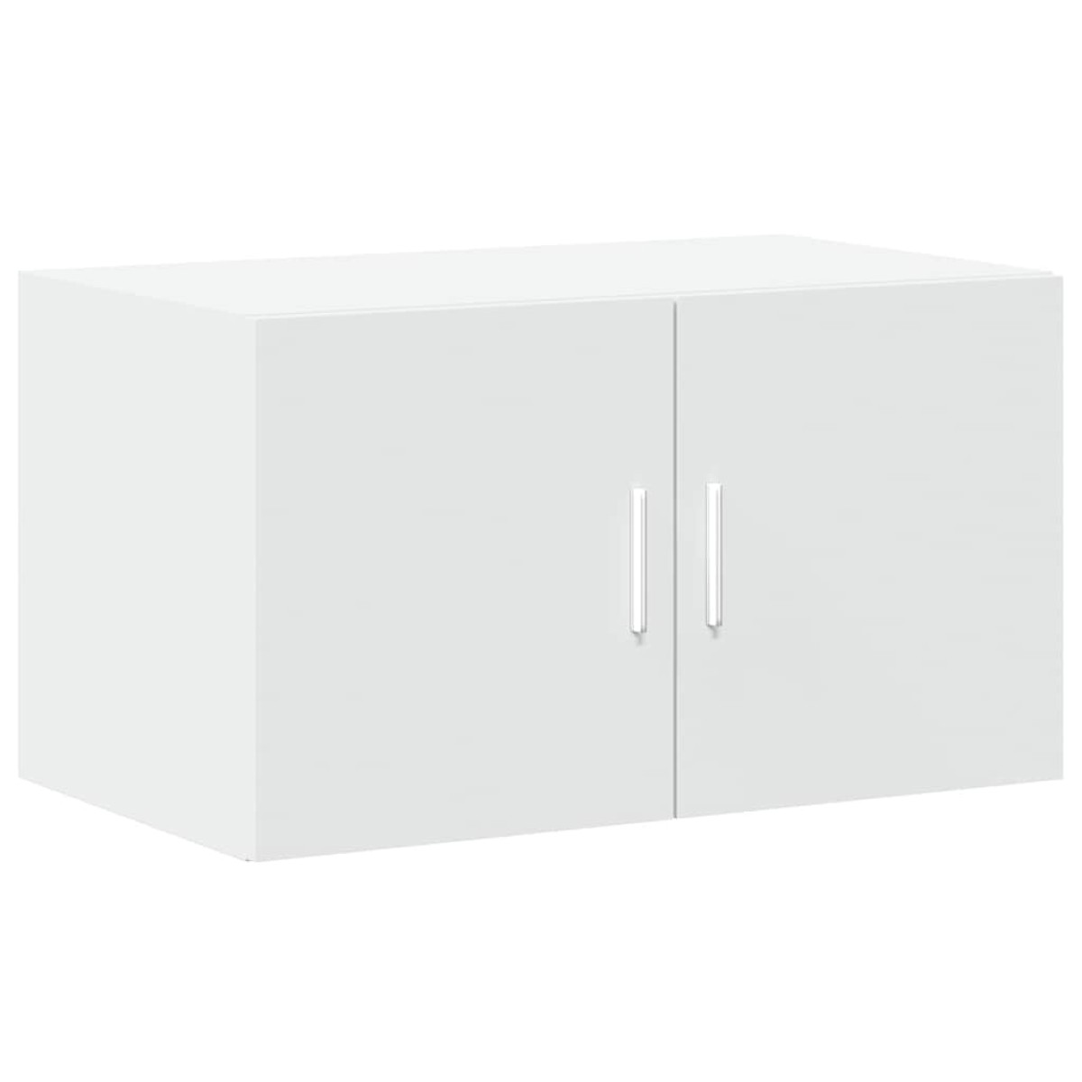 vidaXL Ραφιέρα με Ντουλάπια Λευκή 70x42,5x225 εκ. Επεξεργασμένο Ξύλο