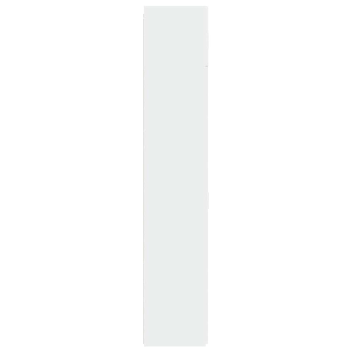 vidaXL Ραφιέρα με Ντουλάπια Λευκή 70x42,5x225 εκ. Επεξεργασμένο Ξύλο