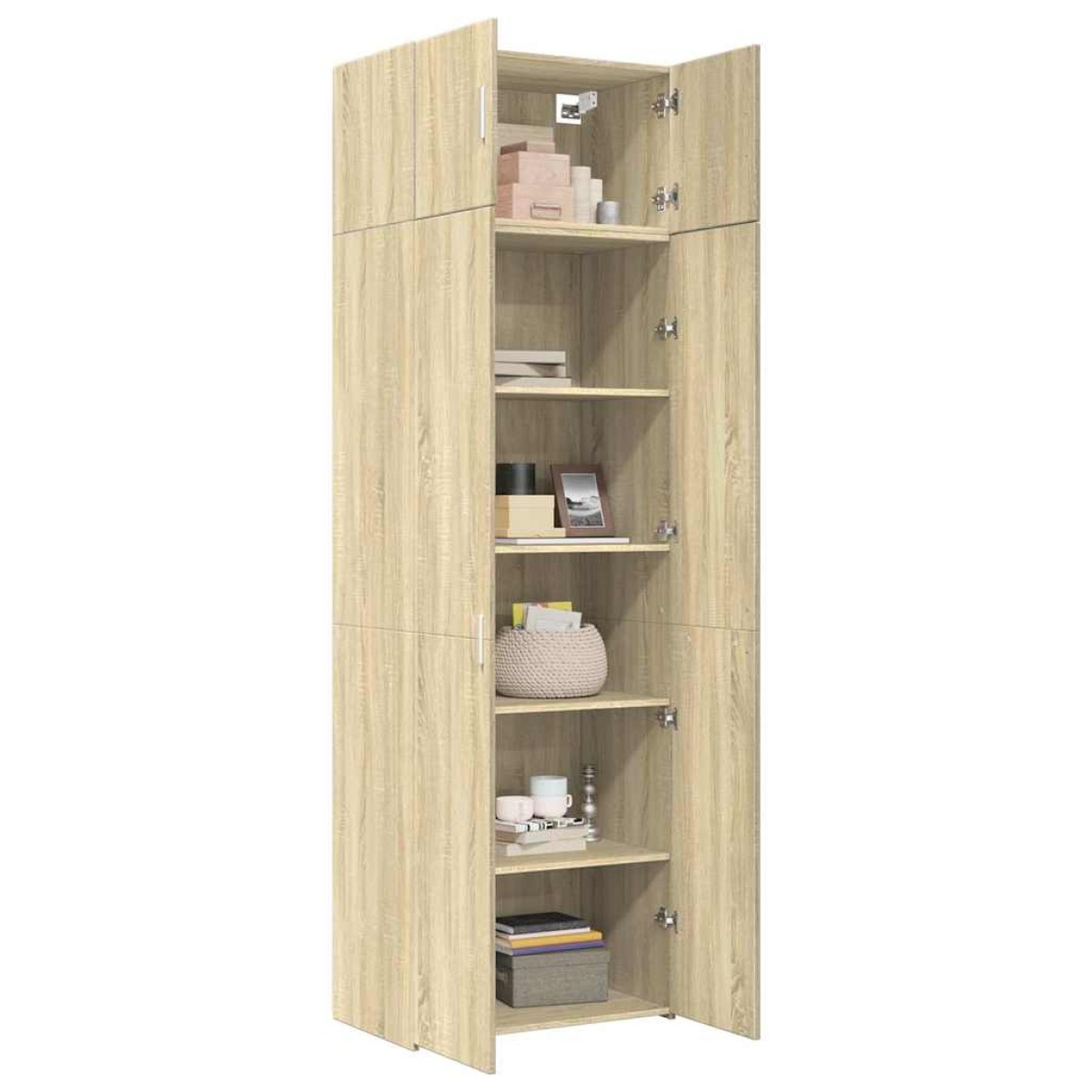 vidaXL Ραφιέρα με Ντουλάπια Sonoma Δρυς 70x42,5x225 εκ. Επεξ. Ξύλο